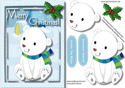Lovely Christmas Snow Bear 