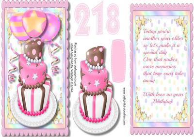 Lovely D.l 18th or 21st Birthday Pink