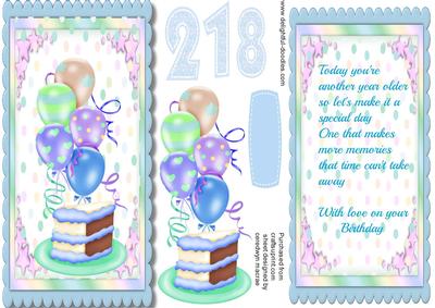 Lovely D.l 18th or 21st Birthday Blue 