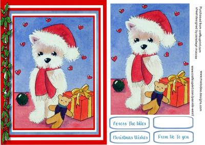 Cute Litle Westie Waiting for Christmas 