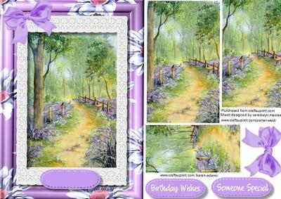 Beautiful Bluebell Woods in a Lace Frame 