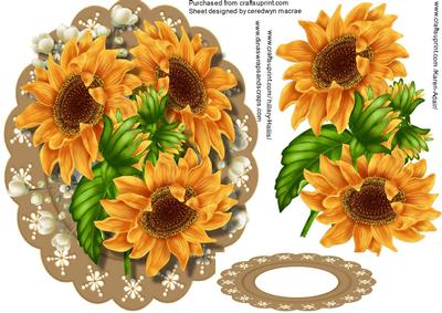 Beautiful Sunflowers and Blossom .