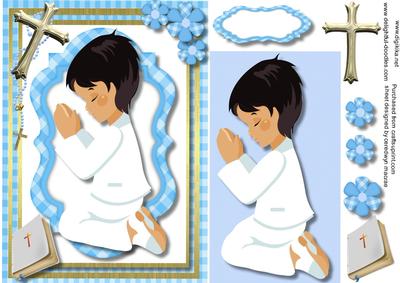 Communion, Christening, Baptisum, Card for a Boy 