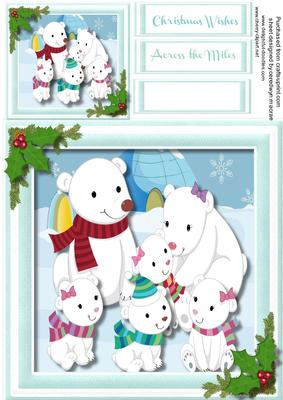The Cute Snow Bear Family 