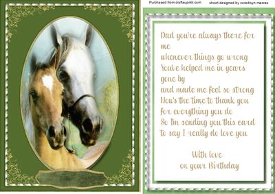 Dad Birthday Topper with Verse