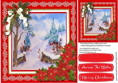 Beautiful Blue Skies and Snow Scene 