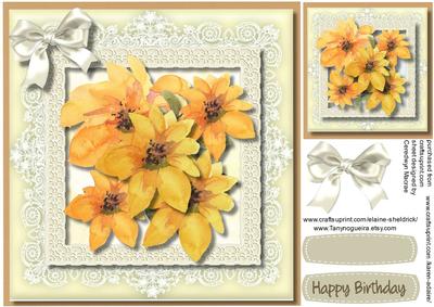 Beautiful Water Coloured Summer Flowres.