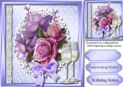Beautiful Beelop Roses on Lace 