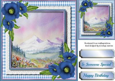 Beautiful Blue Poppies and Alpine Meadows