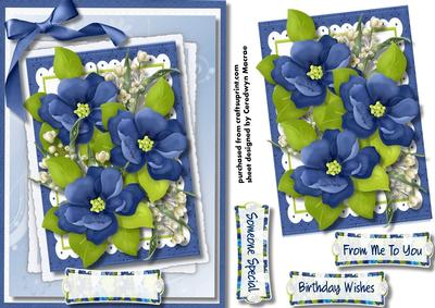 Beautiful Blue Brier Roses and Blossom .