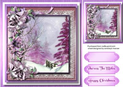Beautiful Christmas Scene in Lilac Tones