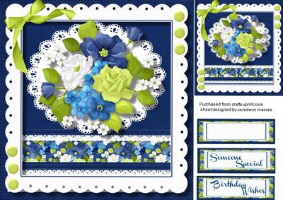 Beautiful Spring Flowers on a Lace Mat 