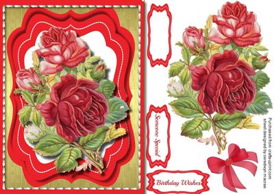 Beautiful Red Roses in a Bracket Frame 
