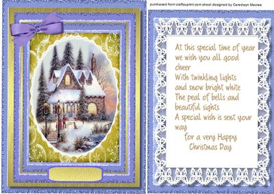 Lovely Christmas Scene with Verse