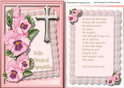 Beautiful Floral Sympathy 1, with Verse