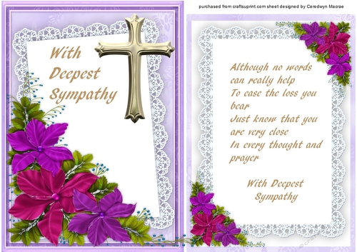 Beautiful Floral Sympathy 2,with Verse