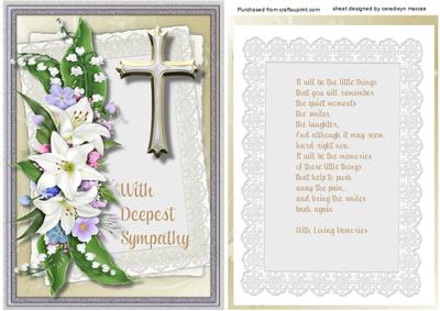 Beautiful Floral Sympathy 4, with Verse