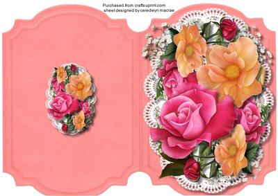 Print, Cut, and Fold , Beautiful Roses Bouquet 