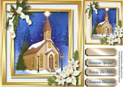 Beautiful Church in the Snow 
