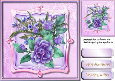 Beautiful Lilac Roses and Blossom 