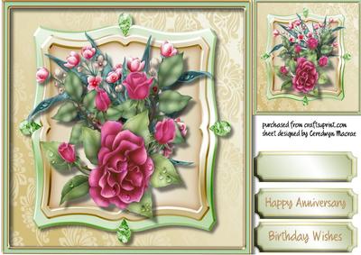 Beautiful Wine Roses and Blossom