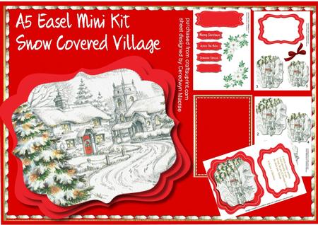 A5 Easel Mini Kit , the Snow Covered Village 