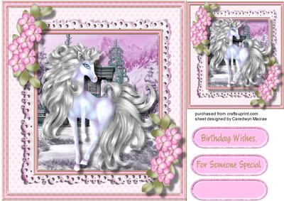 Beautiful Pink Fantasy Unicorn 