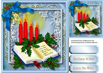 Beautifu Open Bible and Candles 
