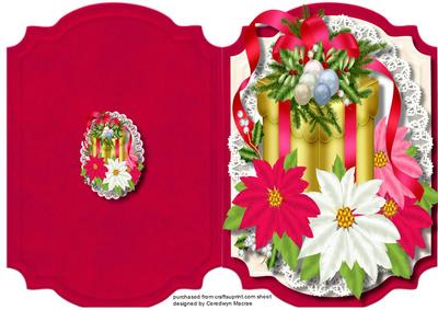 Print, Cut, and Fold, Presents and Poinsettias 
