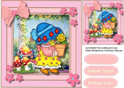 Lovely Bonnet Girl , Now Where Can Ai Put This Plant.