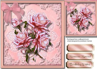 Beautiful Roses in a Filigree Frame 