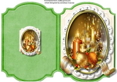 Print, Cut, and Fold, Beautiful Candles and Baubles, 