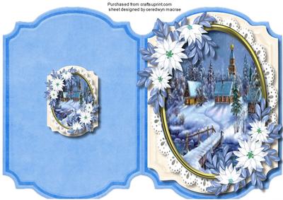 Print, Cut, and Fld Beautiful Blue Christmas