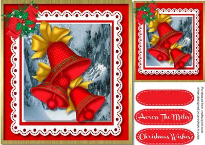Beautiful Red Bells on Lace 