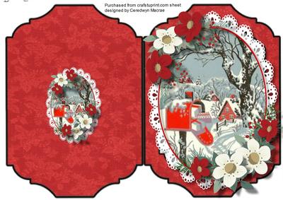 Print, Cut, and Fold, the Christmas Mail Box