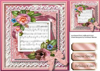 Beautiful Camellias on Sheet Music 