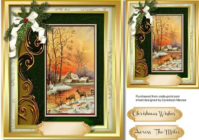 Christmas Deer at the Waters Edge