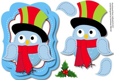 Lovely Topper, Cute Christmas Owl