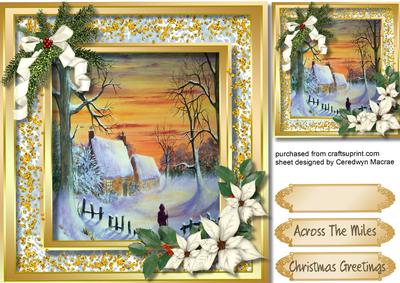 Beautiful Sunset in the Snow 
