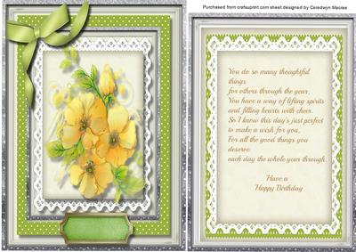 Bwautiful Floral Topper with Verse 