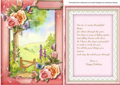 Beautiful Rosy Glo Roses with Verse 