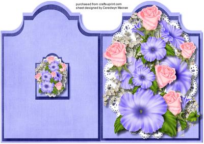 Print, Cut, and Fold, Lovely Petunias and Roses 