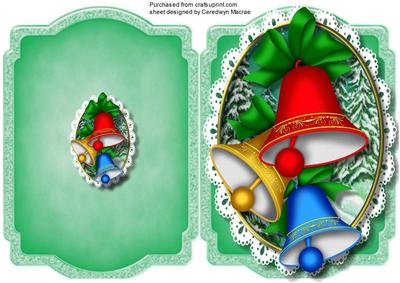 Print, Cut, and Fold, Lovely Mixed Bells 