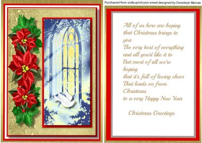 Beautiful Church Window with Dove , and Verse 