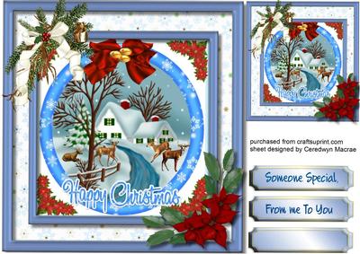 Lovely Christmas Scene with Deers 