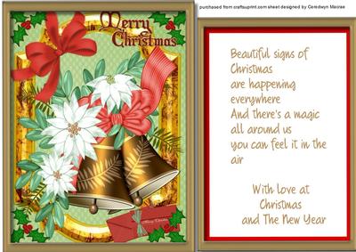 Bells at Christmas Topper with Verse