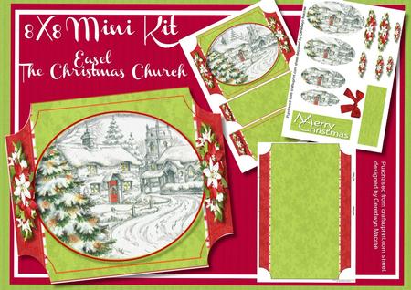 8x8 Mini Kit , Easel , the Christmas Church