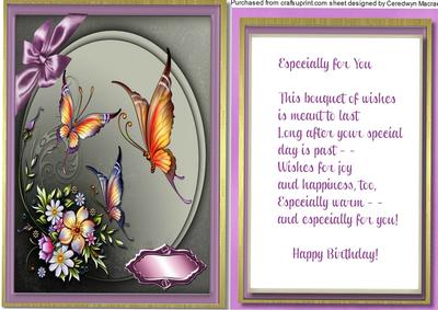 Especially for You, Topper with Verse