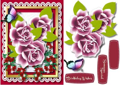 Beautiful Cerise Roses and Flowers 