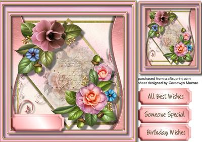 Lovely Camelias in a Diomand Frame 